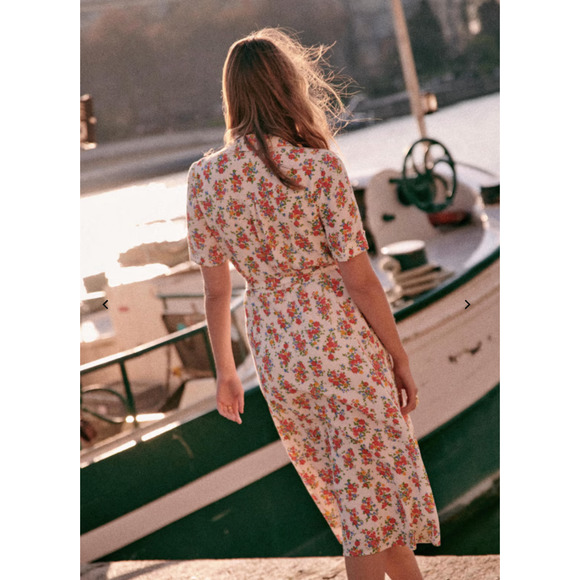 SEZANE ADÈLE DRESS JARDIN SECRET SIZE 38 US 6 - Picture 3 of 16